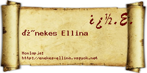 Énekes Ellina névjegykártya